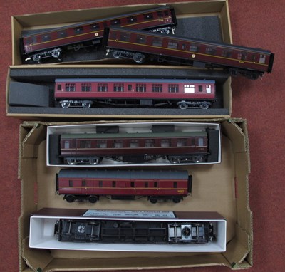 Lot 308 - Six 'O' Gauge/7mm BR Maroon Mark One Mainline...