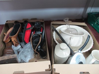 Lot 1031 - Decalite & Prinz Binoculars. Turned wooden...