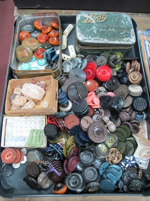 Lot 1081 - Vintage Buttons, including mother of pearl,...