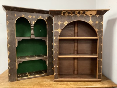 Lot 1498 - Hand Crafted Wall Mounted Hardwood Display...