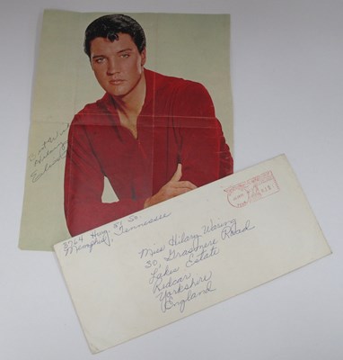 Lot 1247 - Elvis Presley Autograph, ink signed on image...