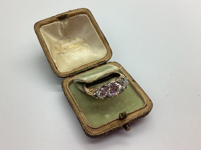 Lot 212 - A Large Antique Three Stone Diamond Ring, the...