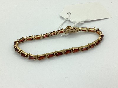 Lot 56 - A Modern Stone Set Line Bracelet, of uniform...