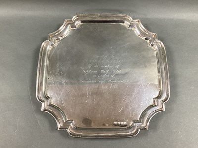Lot 51 - A Hallmarked Silver Salver, EV, Sheffield 1951,...