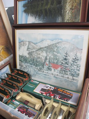 Lot 1042 - K. Bowman, Alpine Landscape, oil on canvas,...