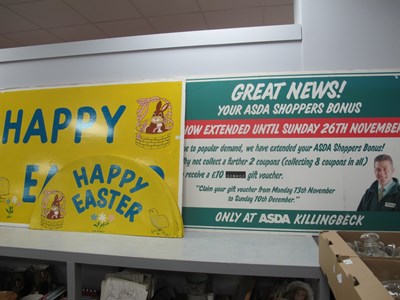 Lot 1016 - Advertising Signs - Asda Shoppers Bonus, Happy...