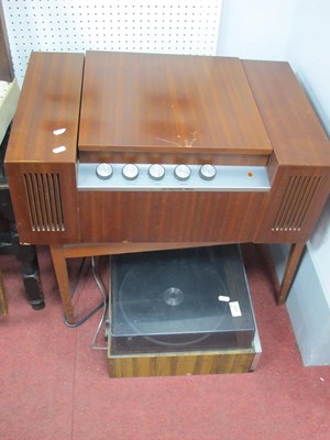 Lot 1418 - HMV Teak Radiogram circa 1970s, on detachable...