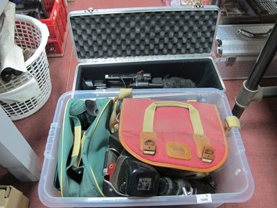 Lot 1099 - Sony DVD Cam (x 2), both in metal carry cases,...