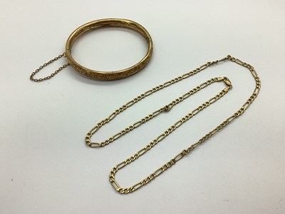 Lot 124 - A Modern 9ct Gold Figaro Link Chain, 51.5cm...