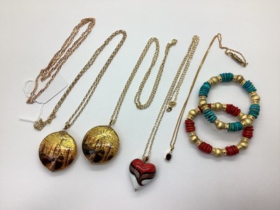 Lot 128 - Two Large Decorative Glass Pendants, of...