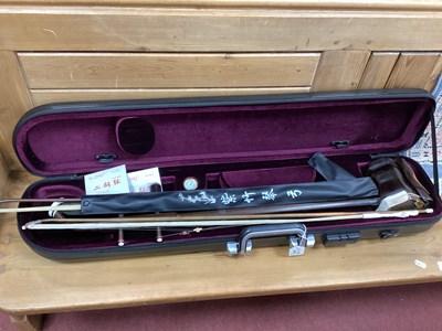Lot 1475 - Chinese Erhu Two Stringed Musical Instrument,...