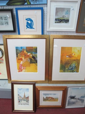 Lot 1405 - Lynn Price, Leaf Painting on Glass Frame...