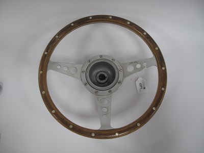 Lot 1271 - Moto-Lita Steering Wheel with wooden...