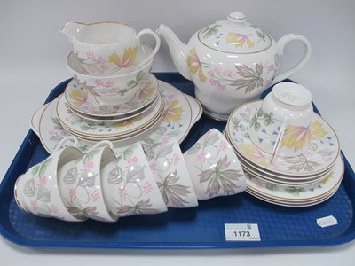Lot 1173 - Shelley 'Columbine' Tea Ware or 22 pieces,...