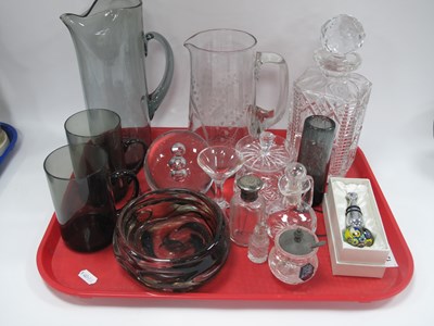 Lot 1210 - Homegaard Black Glass Vase 12.5cm tall,...