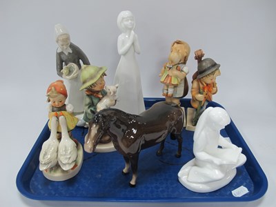 Lot 1268 - Hummel Figures (4), the tallest 15.5cm,...