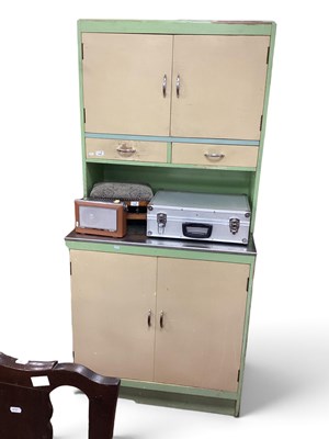 Lot 1510 - Kitchen Cabinet Circa 1950s, green and cream...