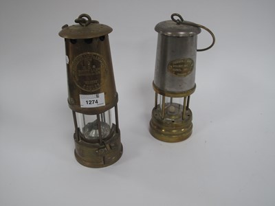 Lot 1274 - Miners Lamps - Ferndale Coal & Eccles - 24cm...