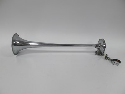 Lot 1365 - Commandtone Klaxon, chrome plated, 62cm long.
