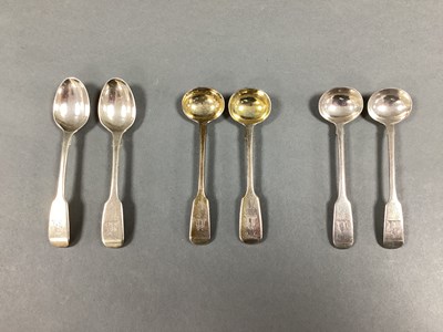 Lot 26 - A Pair of XIX Century Hallmarked Silver Fiddle...