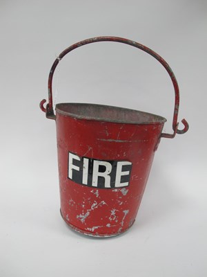 Lot 1357 - Red Painted Galvanised Fire Bucket.