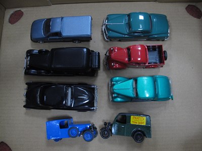 Lot 378 - Eight White Metal Model Vehicles predominatly...