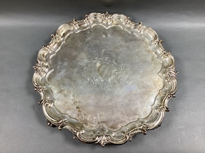 Lot 53 - A Large Decorative Hallmarked Silver Salver,...