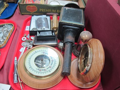 Lot 1342 - Coaching Lamp, Zippo 007 lighter, desk stand,...