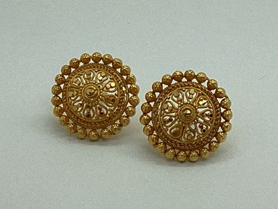 Lot 58 - A Pair of High Carat Decorative Earrings,...