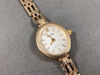 Lot 249 - Accurist; A 9ct Gold Cased Ladies Wristwatch,...