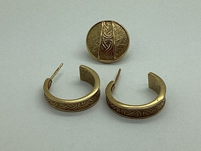 Lot 59 - Ola Marie Gorie; A Pair of 9ct Gold Hoop...