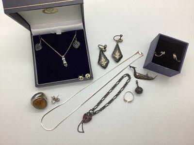 Lot 94 - A Figaro Link Bracelet to Heart Shape Padlock...