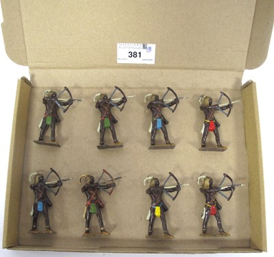 Lot 381 - Eight original Britains Togo Land Archers from...