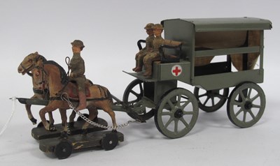 Lot 352 - An Elastolin Horse Drawn Field Ambulance, with...
