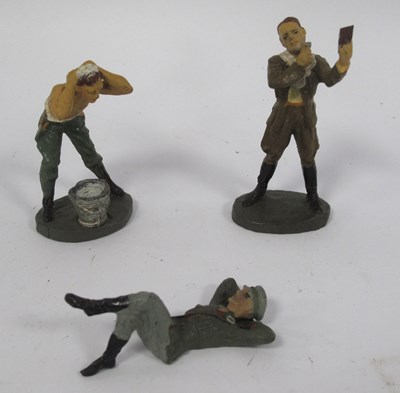 Lot 361 - Three original Elastolin WWII period German...