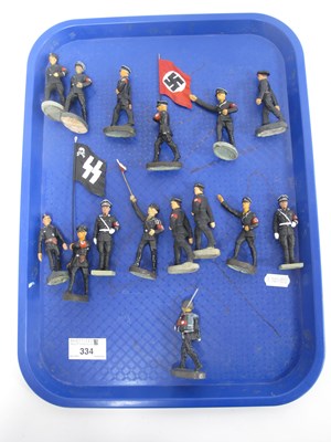 Lot 334 - Fifteen Elastolin and similar WWII period...