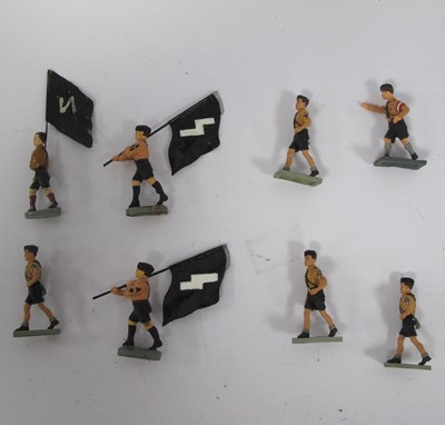 Lot 360 - Nine Elastolin and similar WWII period Hitler...