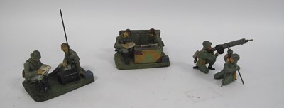 Lot 370 - Three original Elastolin WWII era German...