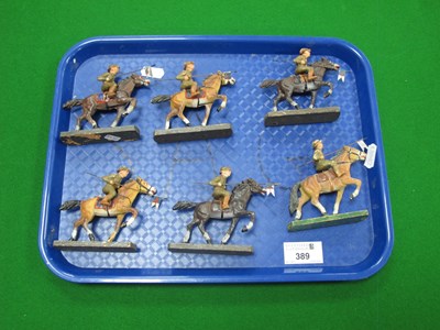 Lot 389 - Six Elastolin and similar British WWI era...