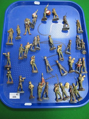 Lot 326 - A quantity of Elastolin military figures,...