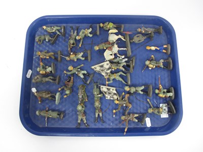 Lot 306 - Twenty Eight Elastolin and similar WWII era...