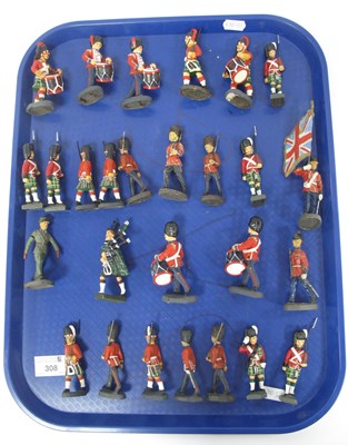 Lot 308 - Twenty six Elastolin and similar Highlanders,...