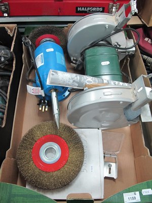 Lot 1159 - Electric grinders and accessories, including...
