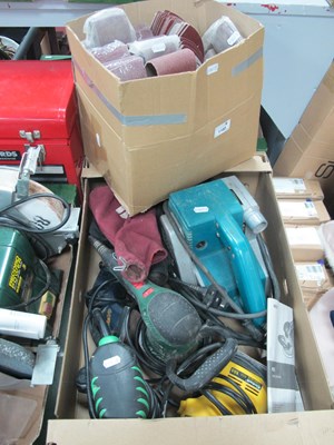 Lot 1160 - Electric power sanders and accessories,...