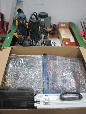 Lot 1151 - Electric plunge routers and router bits,...