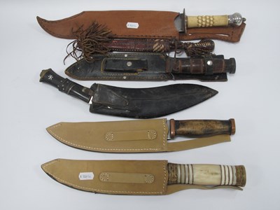 Lot 1323 - Collection of six knives and daggers,...