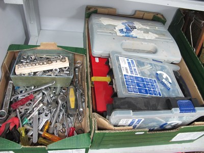 Lot 1118 - Workshop hand tools and socket sets, including...