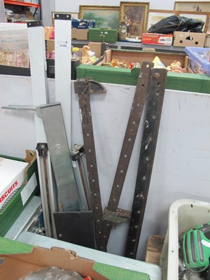 Lot 1144 - Workshop tools, including three heavy-gauge...