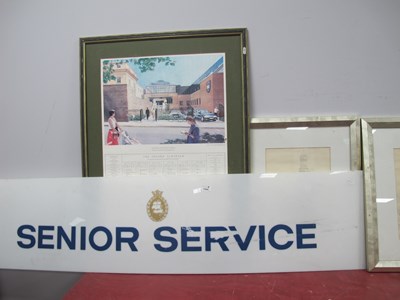 Lot 1044 - Advertising Senior Service White Plastic Sign...
