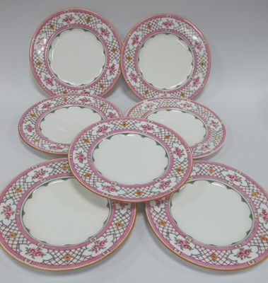 Lot 1229 - Minton Queens Trellis Side Plates for Tiffany...